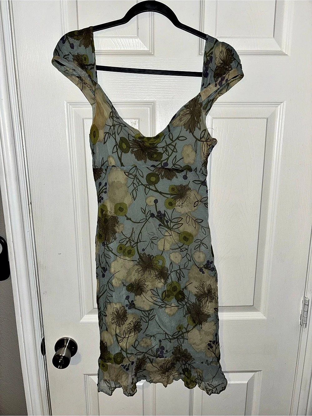 Vintage Silk Floral Mini Dress